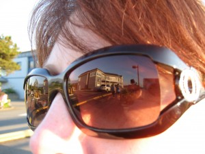Nice Reflection Shot off of Kathy's Glasses